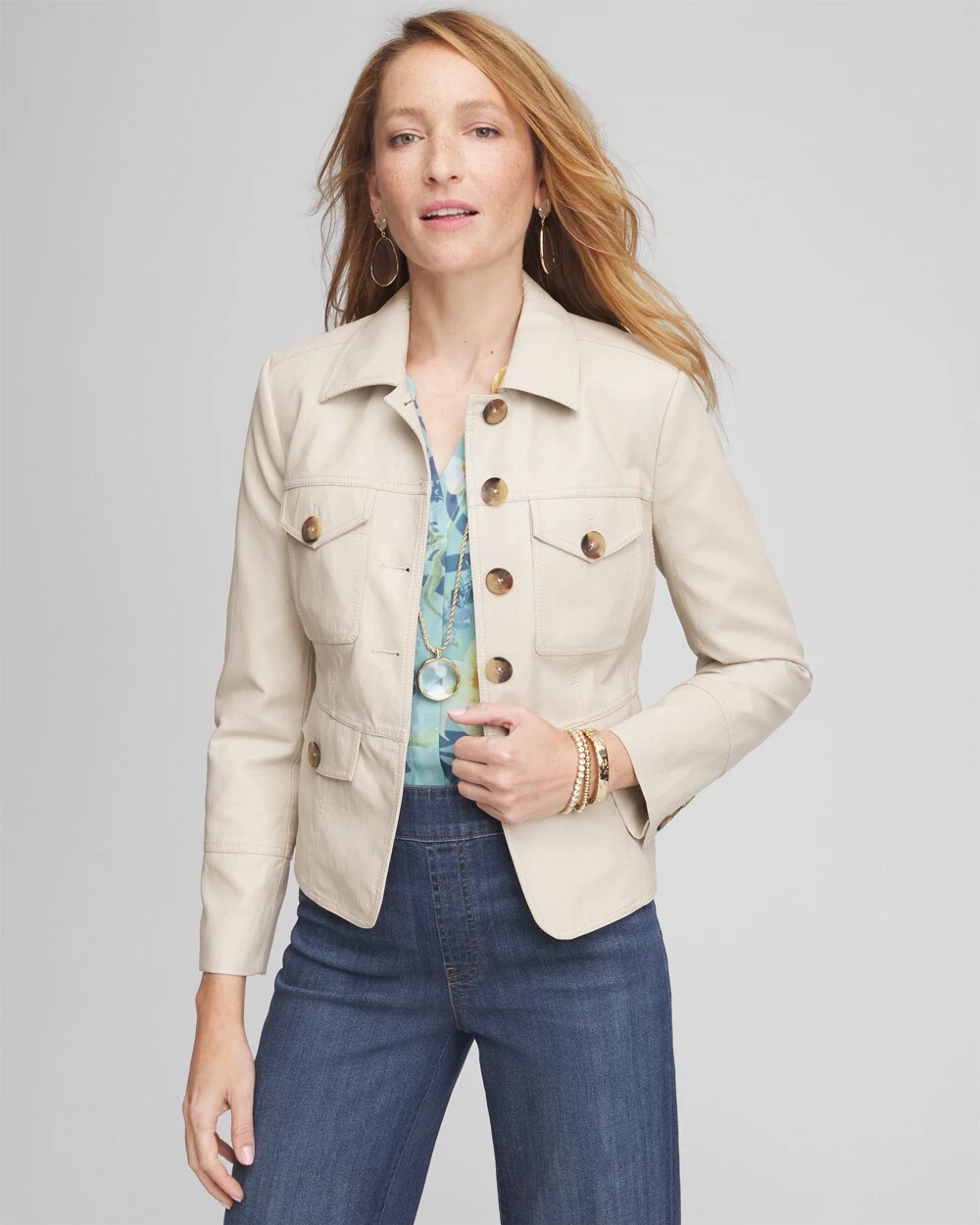 Crinkle Faux Leather Peplum Jacket | Chico's Crinkle Faux Leather Peplum Jacket | Chico's